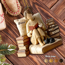 Just A Girl Who Loves Books - Personalized Custom Wood Ornament, Custom Shaped - BLV021_WDO