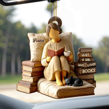 Just A Girl Who Loves Books - Personalized Custom Wood Ornament, Custom Shaped - BLV021_WDO