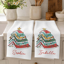 A Wonderful Holiday Season For The Book Lover Christmas Tree Lights - Personalized Kitchen Towel - BLV118_TOWL