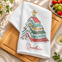 A Wonderful Holiday Season For The Book Lover Christmas Tree Lights - Personalized Kitchen Towel - BLV118_TOWL