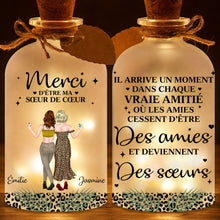 Merci D'être Ma Sœur De Cœur Best Friends Leopard Art - Personalized Short Bottle Light - BST580_SBOLI