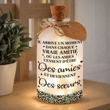 Merci D'être Ma Sœur De Cœur Best Friends Leopard Art - Personalized Short Bottle Light - BST580_SBOLI