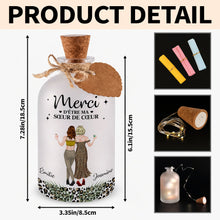 Merci D'être Ma Sœur De Cœur Best Friends Leopard Art - Personalized Short Bottle Light - BST580_SBOLI
