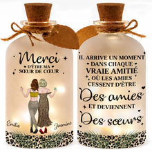 Merci D'être Ma Sœur De Cœur Best Friends Leopard Art - Personalized Short Bottle Light - BST580_SBOLI