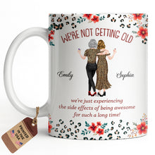 We're Not Getting Old Awesome Besties Leopard Print Flowers - Personalized Custom Coffee Mug - BST642_MG