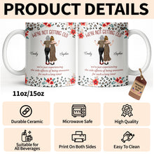 We're Not Getting Old Awesome Besties Leopard Print Flowers - Personalized Custom Coffee Mug - BST642_MG
