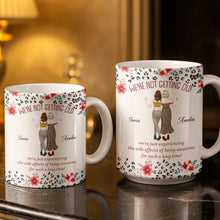 We're Not Getting Old Awesome Besties Leopard Print Flowers - Personalized Custom Coffee Mug - BST642_MG