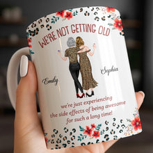 We're Not Getting Old Awesome Besties Leopard Print Flowers - Personalized Custom Coffee Mug - BST642_MG