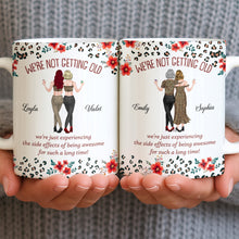 We're Not Getting Old Awesome Besties Leopard Print Flowers - Personalized Custom Coffee Mug - BST642_MG
