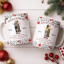 We're Not Getting Old Awesome Besties Leopard Print Flowers - Personalized Custom Coffee Mug - BST642_MG