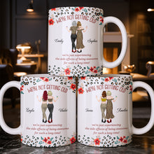 We're Not Getting Old Awesome Besties Leopard Print Flowers - Personalized Custom Coffee Mug - BST642_MG