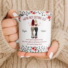 We're Not Getting Old Awesome Besties Leopard Print Flowers - Personalized Custom Coffee Mug - BST642_MG