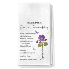 Recipe For A Special Friendship With Personalized Birth Month Flower - Personalized Kitchen Towel - BST712_TOWL