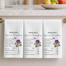 Recipe For A Special Friendship With Personalized Birth Month Flower - Personalized Kitchen Towel - BST712_TOWL