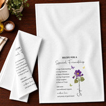 Recipe For A Special Friendship With Personalized Birth Month Flower - Personalized Kitchen Towel - BST712_TOWL
