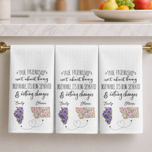 True Friendship Isn't About Being Inseparable With Custom State Art Flowers - Personalized Kitchen Towel - BST715_TOWL