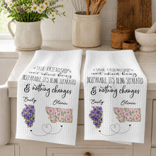 True Friendship Isn't About Being Inseparable With Custom State Art Flowers - Personalized Kitchen Towel - BST715_TOWL