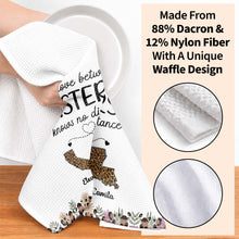 The Love Between Friends Knows No Distance Leopard States And Hearts - Personalized Kitchen Towel - BST758_TOWL