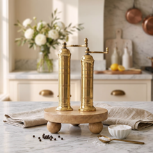 Brass Mills & Riser Set