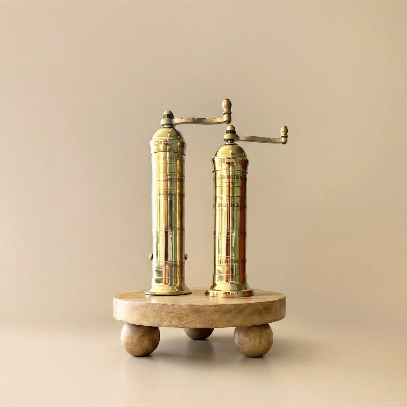 Brass Mills & Riser Set