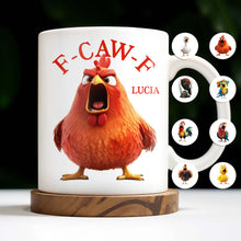 F-CAW-F Rooster Custom Coffee Mug - Personalized Custom Coffee Mug - COL096_MG