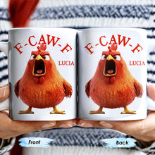 F-CAW-F Rooster Custom Coffee Mug - Personalized Custom Coffee Mug - COL096_MG
