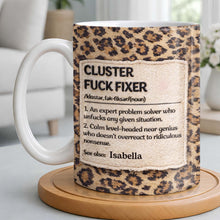 Cluster F❤️ck Fixer Leopard Print Mug - Personalized Custom Coffee Mug - COL130_MG