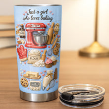 Just A Girl Who Loves Baking Stand Mixer And Pastry Tools - Personalized Custom Stainless Steel Tumbler 20oz 30oz - COOK034_TB