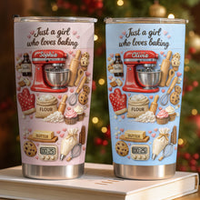 Just A Girl Who Loves Baking Stand Mixer And Pastry Tools - Personalized Custom Stainless Steel Tumbler 20oz 30oz - COOK034_TB