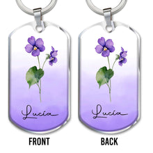 Bloom Where You Are Planted Floral Design - Personalized Custom Keychain - CP001_KCH