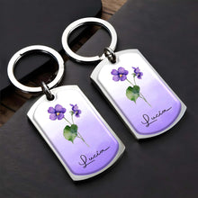 Bloom Where You Are Planted Floral Design - Personalized Custom Keychain - CP001_KCH