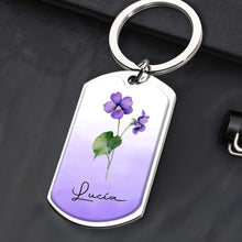Bloom Where You Are Planted Floral Design - Personalized Custom Keychain - CP001_KCH