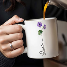 Celebrate Everyday Moments Violet Flowers Touch - Personalized Custom Coffee Mug - CPL020_MG
