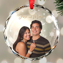 Celebrate Love And Family Glass Ornament - Personalized Custom Circle Glass Ornament - CPL031_CGOR