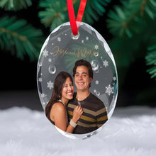 Celebrate Love And Family Glass Ornament - Personalized Custom Circle Glass Ornament - CPL031_CGOR