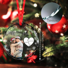 The Year I Found My Missing Piece - Personalized Custom Circle Glass Ornament - CPL039_CGOR