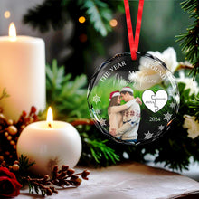 The Year I Found My Missing Piece - Personalized Custom Circle Glass Ornament - CPL039_CGOR