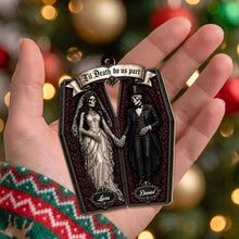 Til Death Do Us Part Skeleton Couple Coffin Ornament - Personalized Custom Wood Ornament, Custom Shaped - CPL1827_WDO