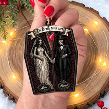 Til Death Do Us Part Skeleton Couple Coffin Ornament - Personalized Custom Wood Ornament, Custom Shaped - CPL1827_WDO