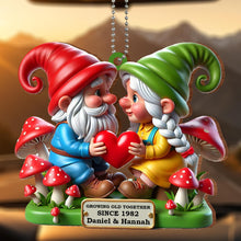 Growing Old Together, True Love Gnome Ornament - Personalized Custom Wood Ornament, Car Hanging Ornament - CPL187_WCA