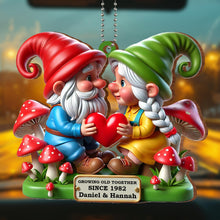 Growing Old Together, True Love Gnome Ornament - Personalized Custom Wood Ornament, Car Hanging Ornament - CPL187_WCA