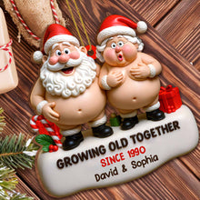 Growing Old Together Santa And Mrs. Claus Ornament - Personalized Custom Wood Ornament, Custom Shaped - CPL771_WDO
