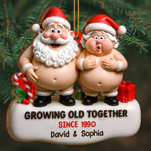Growing Old Together Santa And Mrs. Claus Ornament - Personalized Custom Wood Ornament, Custom Shaped - CPL771_WDO