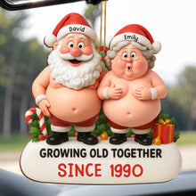 Growing Old Together, Santa And Mrs. Claus Ornament - Personalized Custom Wood Ornament, Custom Shaped - CPL798_WDO