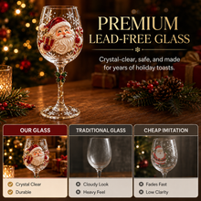 🎨 Deluxe 3D Sculpted Christmas Wine Glass Set (6-Piece) — Luxury Gift Box