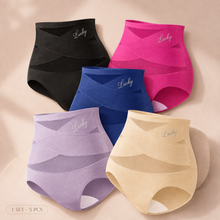 💖5-Pack Women's High-Waist Cross-Wrap Tummy Control Briefs