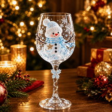 🎨 Deluxe 3D Sculpted Christmas Wine Glass Set (6-Piece) — Luxury Gift Box