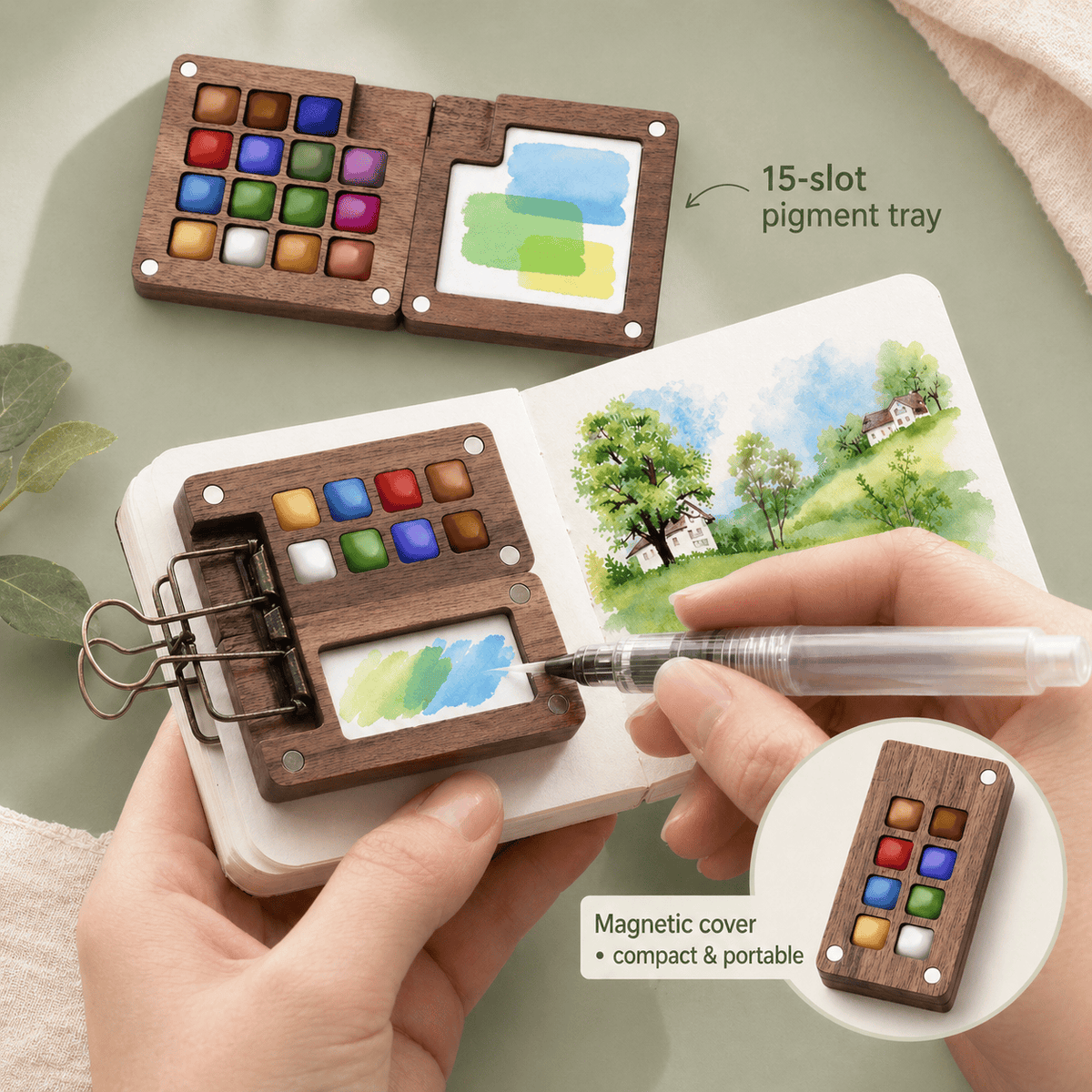 Pocket Paint Studio - Mini Watercolor Kit