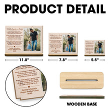 Walk alongside me, Daddy, Father Walking With Daughter - Personalized Custom 2-Layer Wood Plaque With Flat Base - DAD110_WPLA