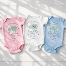Happy 1st Father's Day To The Best Daddy In The World Earth And Stars - Personalized Custom Baby Onesie - DAD315_ONES